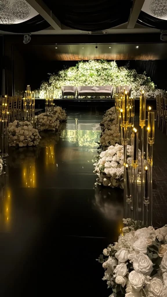 Flower Backdrop stage by Diamond Events