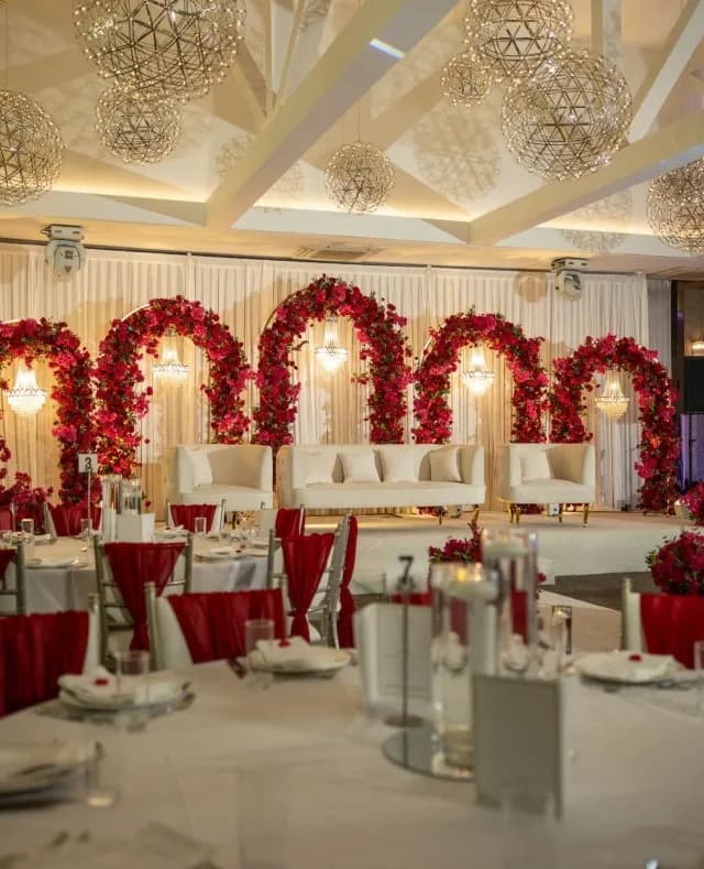 Gold Arch stage by Diamond Events